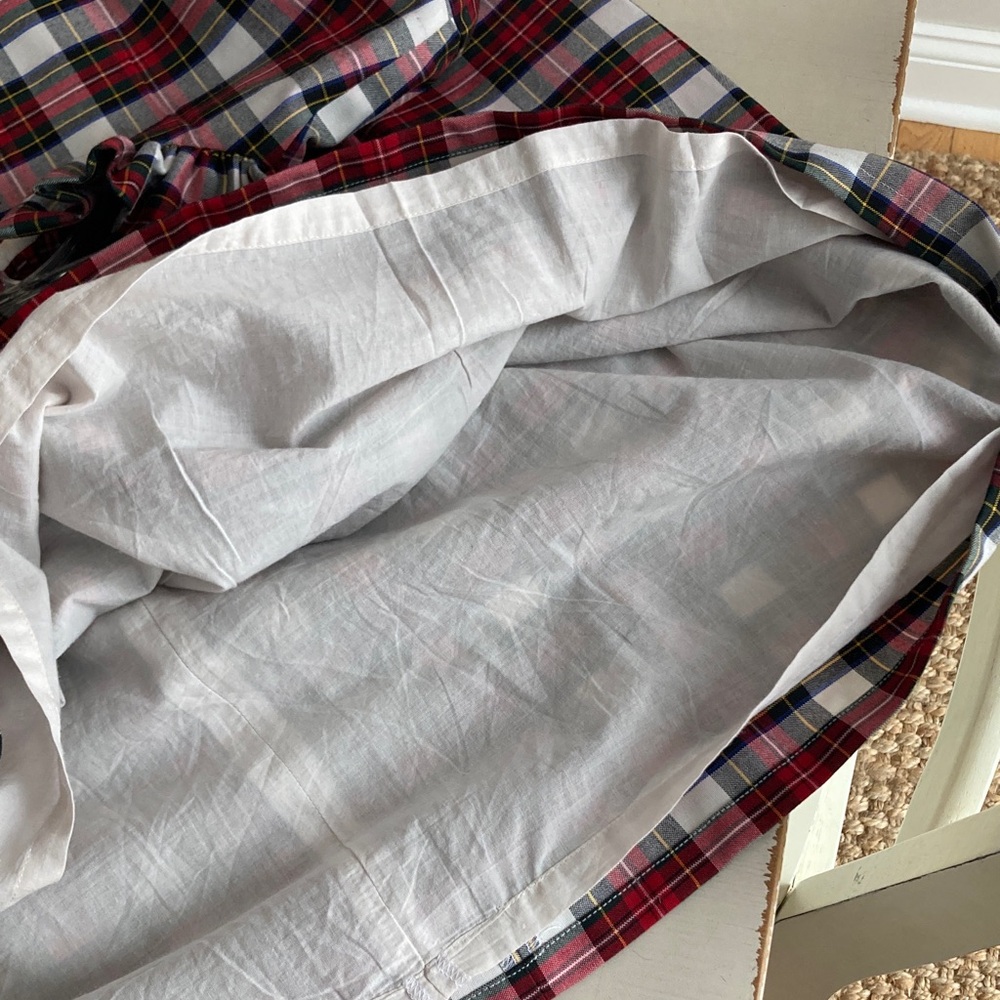 Elizabeth Wilson Designs Judy Lanien Dress in Ivory Tartan. Size Medium - Picture 10 of 12